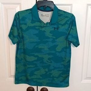 Boys UA Polo,  Heat Gear, Loose, YXL